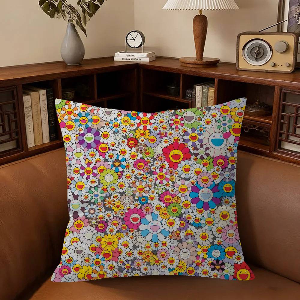 ART Murakami Takashi Opbergen Gepersonaliseerde Kussensloop Kinderkamer Wilde Feest Decor Kussensloop kind Verjaardag Douche Cadeau 40x40cm