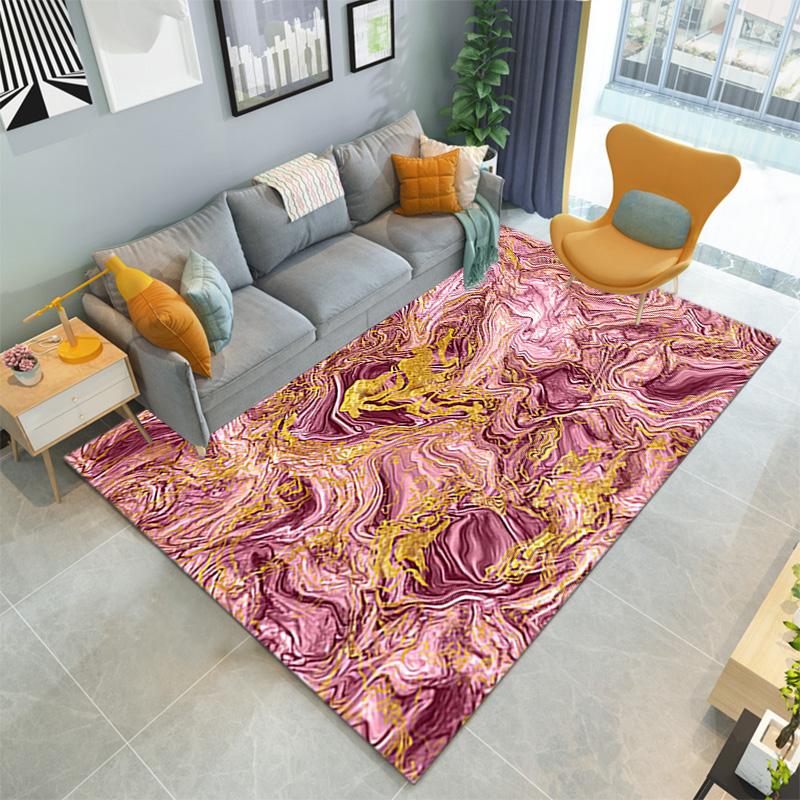1PC Marble texture printed Carpet Rug for Living Room Bedroom Home Sofa Decoration,Non-slip Floor Mat Floor mat