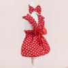 Bow Headband Pet Skirts Flying Sleeve Pet Dress Cute Cat Dog Princess Dress  Spring Summer