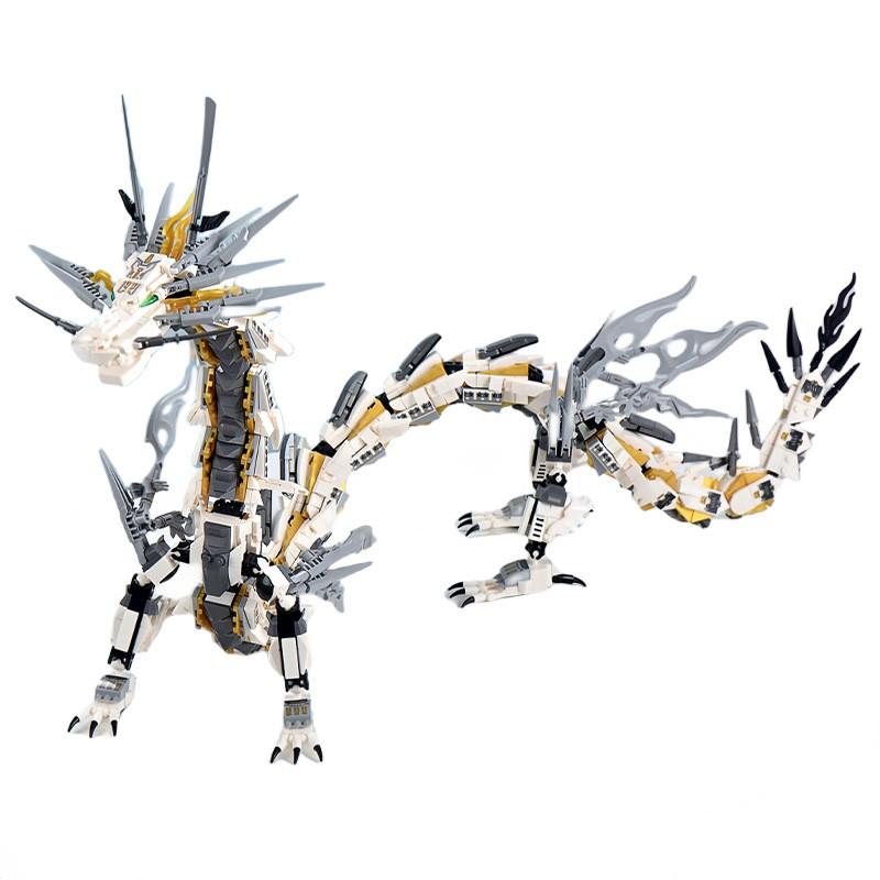 1485PCS White Dragon Model Building Blocks Movie Series City Bricks Educational Construction Toys For Children Friends