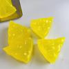 Transparent  Coconut Oil Cheese Slice Squishy Toy Soft Elastic Squeeze Fidget Toy Anti Anxiety Stress Relief Vent Toy For Adult