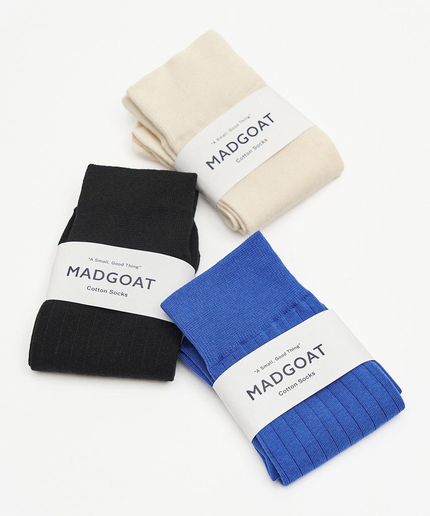 Maedeugoteu Cotton Crew Socks 3-Pair Set (Unisex)