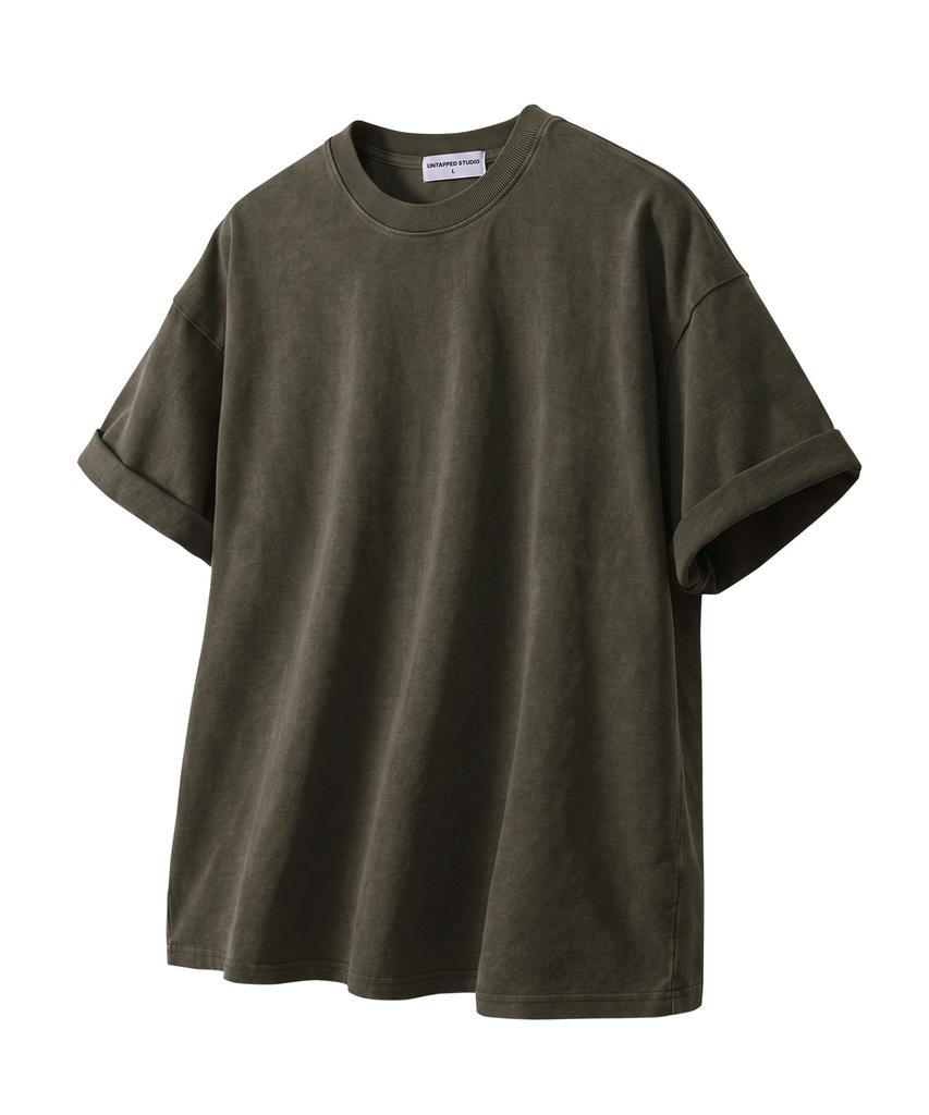 UNTAPPED STUDIO [2Pack] 230G Pigment Oversized Short Sleeve T-Shirt 5 Colors