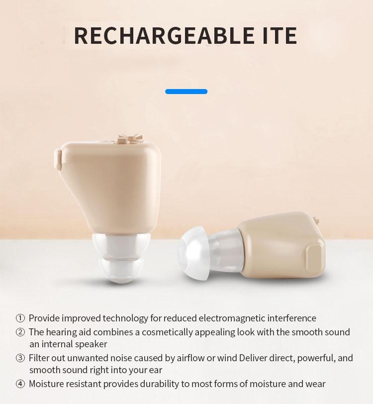 Rechargeable Mini Invisible Hearing Aid Z-01B for Elderly Ear Care