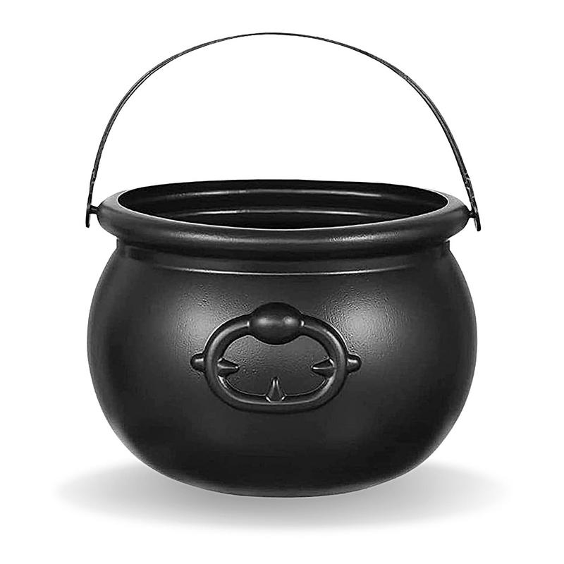 Trick Or Treat Bucket Snack Bucket Halloween Witch Candy Pail 4X Halloween Candy Holders Large Witches Cauldron For Indoor