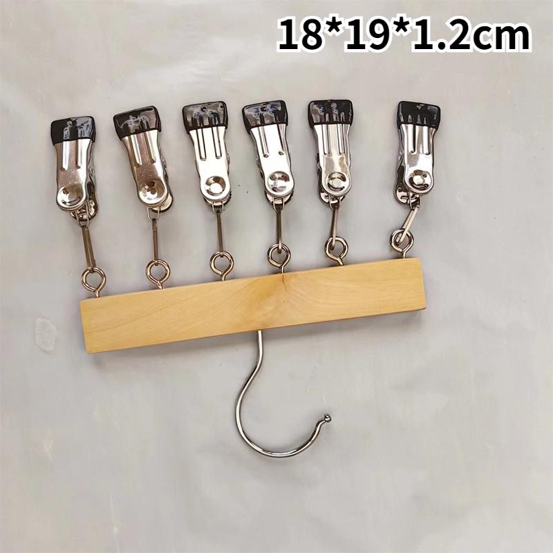 

Держатель для шляп с зажимами 6/10, многофункциональный органайзер для полотенец, бытовая деревянная вешалка для шляп для хранения в шкафу 1PCS