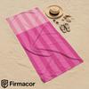 Two Tone Pink Knit Stripe Soft Portable Travel Towel Unisex Ultra Lightweight Microfiber Oversized Sand Quick Dry Beach Towel