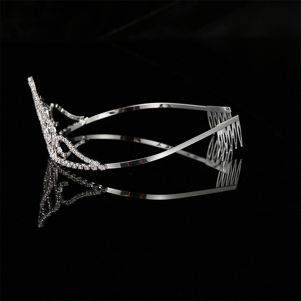 Блестящая женская принцесса свадебная корона свадебный хрустальный венец головной убор — фото 2