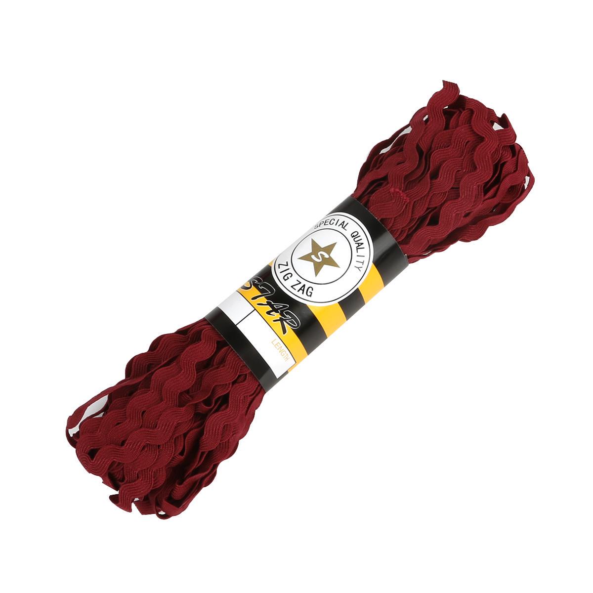 

Зигзагообразные цветные резинки для рукоделия, ширина 8мм бордовый