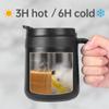 350/500 ml isolierter Kaffeebecher mit Griff, Edelstahl-Isolierbecher, Kaffeebecher, Thermoskanne, Teetassen mit Rand