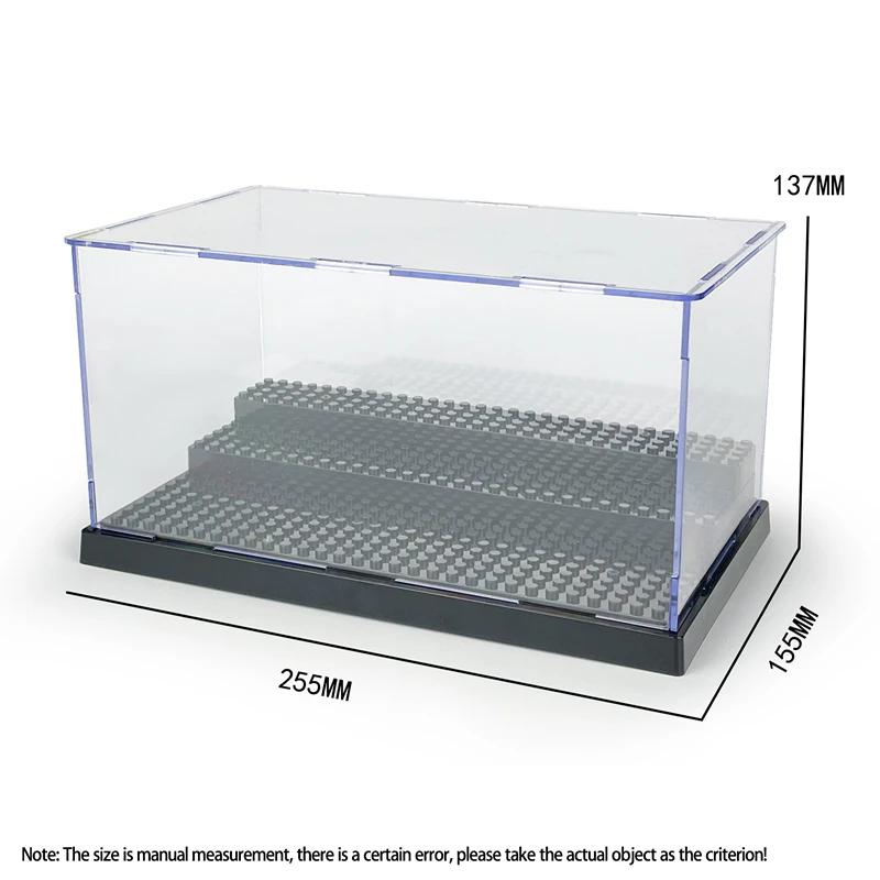 Display Box Container Dustproof Transparent Cover Accessory Base Set City DIY Model Building Blocks Bricks Toy For Children Gift