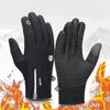 Winterhandschuhe für Herren Wasserdicht Winddicht Kalt Radhandschuhe Snowboard Motorradfahren Fahren Warm Touchscreen Reißverschluss Handschuh