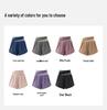 Women's High-Waist Quick-Dry Colorblock Yoga Shorts with Side Pockets