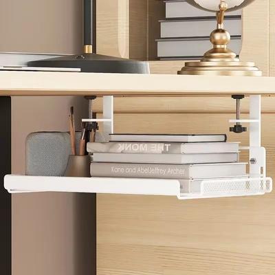 Portaoggetti da Sotto Tavolo Senza Fori Organizer per Cavi da Scrivania Vassoio per la Gestione dei Fili Multipresa da Scrivania per Ufficio Organizer per Cavi