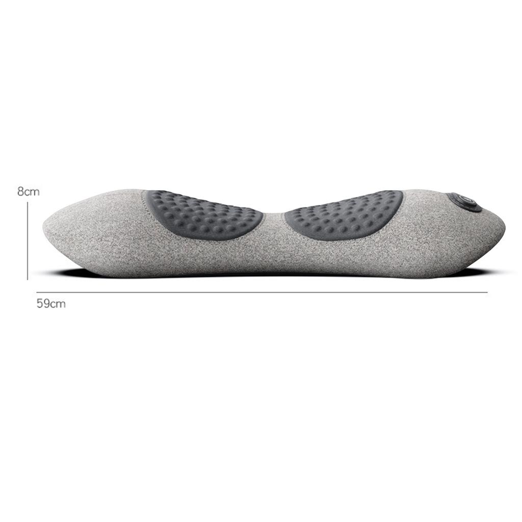 3-in-1 Back Massager Heat Vibration for Back Pain Relief Herniated Disc Stretch Support Traction Lower Back Waist Massage Pillow