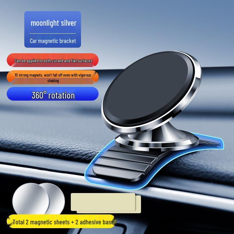 

Universal 360° Car Phone Holder with Magnetic Soft Base for Curved and Flat Dashboards