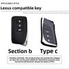 Autoschlüsselgehäuseabdeckung für Lexus RX350 NX300 Es300h Rx450h GS300 GX470 IS250 ES350 LX570 GX460 Nx300h Is300h Shell Fob Halter