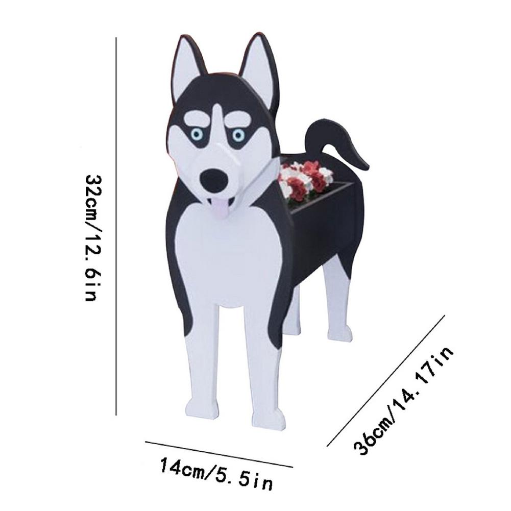 LDFHOIN Hund Blumentopf – 14 Zoll (ca. 34x24 Cm), PVC, Niedliches Tier-Design Für Innen & Außen