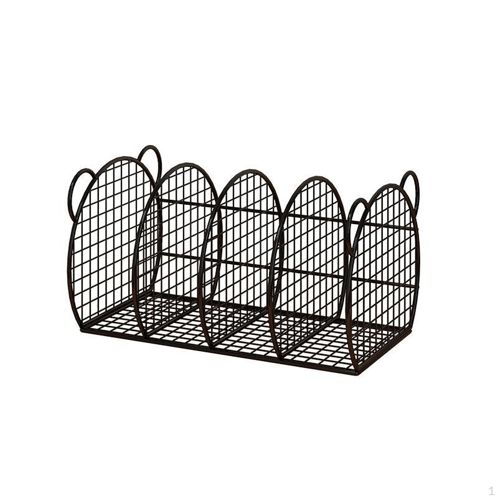 

Книжные подставки Книжная подставка Четырехсекционный дисплей для файлов Прочная настольная стойка-органайзер для кабинета чёрный