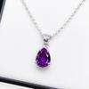Natural Purple Sapphire 925 Sterling Silver 15 CtPear Gemstone Pendant