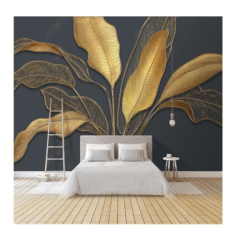 

Modern Wallpaper for Living Room Plant Flowers Leaves Wallpaper TV Sofa Background Wall Papers Home Decor Mural 200 cm(W) x 140 cm(H)