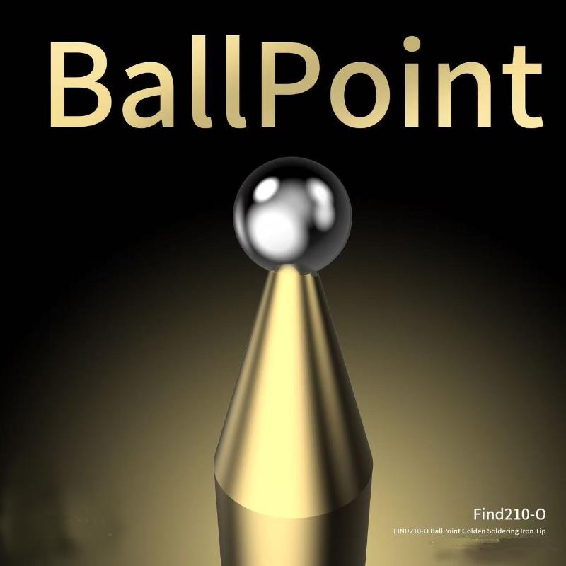 2UUL FIND C210 O BallPoint Head Gold-Plated Soldering Iron Tips 018 020 002 Welding Set For Electronic Phones BGA CPU Repair Kit