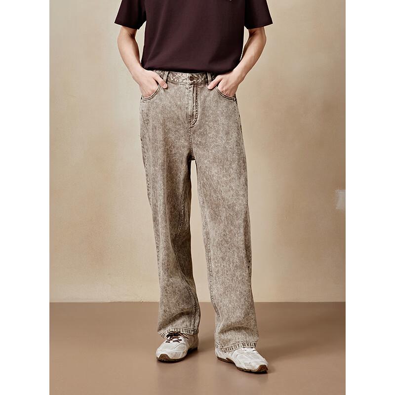 GXG Men's Washed Straight-Leg Denim Pants