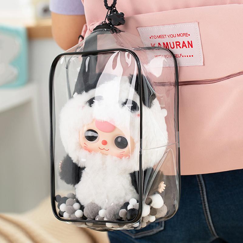 10/20Cm Plush Doll Out Bag Pvc Transparent Cotton Doll Transparent Display Pouch Clear Protector Case For Anime Cartoon Dolls