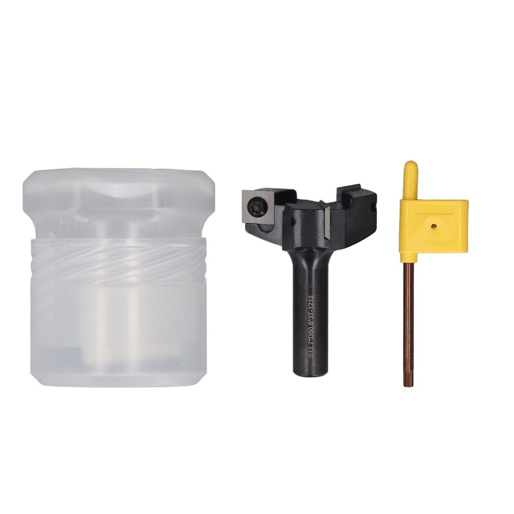 Spoilboard Surfacing Router Bit 3 Flute 1/2in Shank 2in Cutting Diameter Carbide Insert Planing Bit