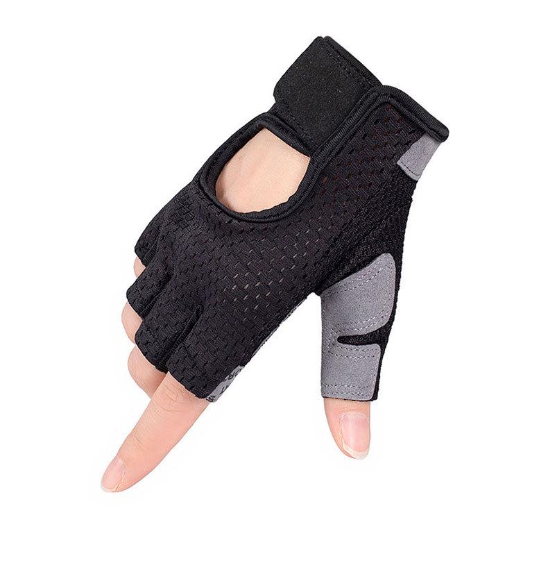 Unisex Breathable Half-Finger Fitness & Cycling Gloves - Thin, Anti-Callus for Summer Sports, Weightlifting, Pull-Ups, and Driving.