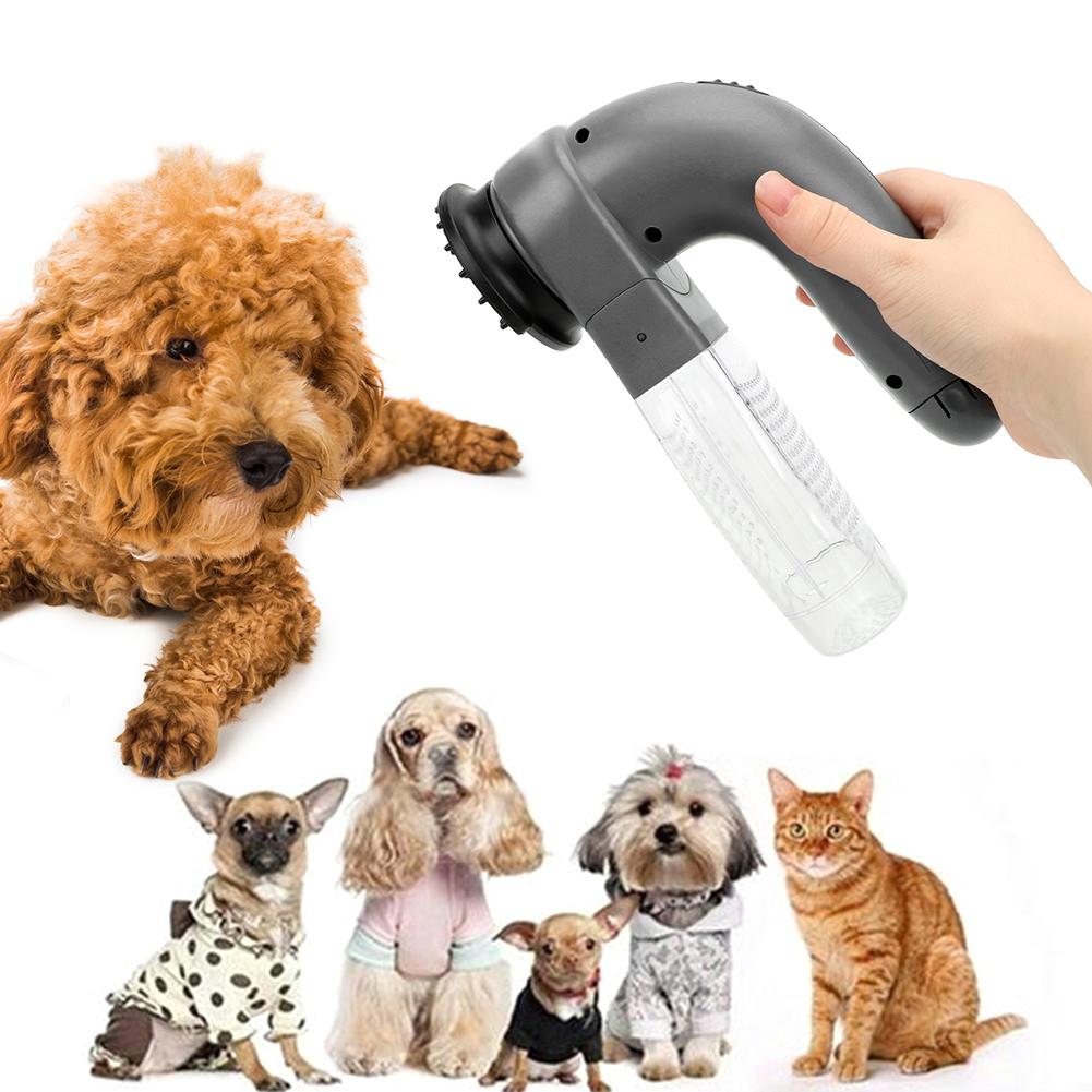 Aspirapolvere per Toelettatura Animali Domestici Portatile Elettrico Dispositivo di Aspirazione Peli Animali Spazzola Rimuovi Peli Animali per Cani Gatti a Pelo Lungo/Corto