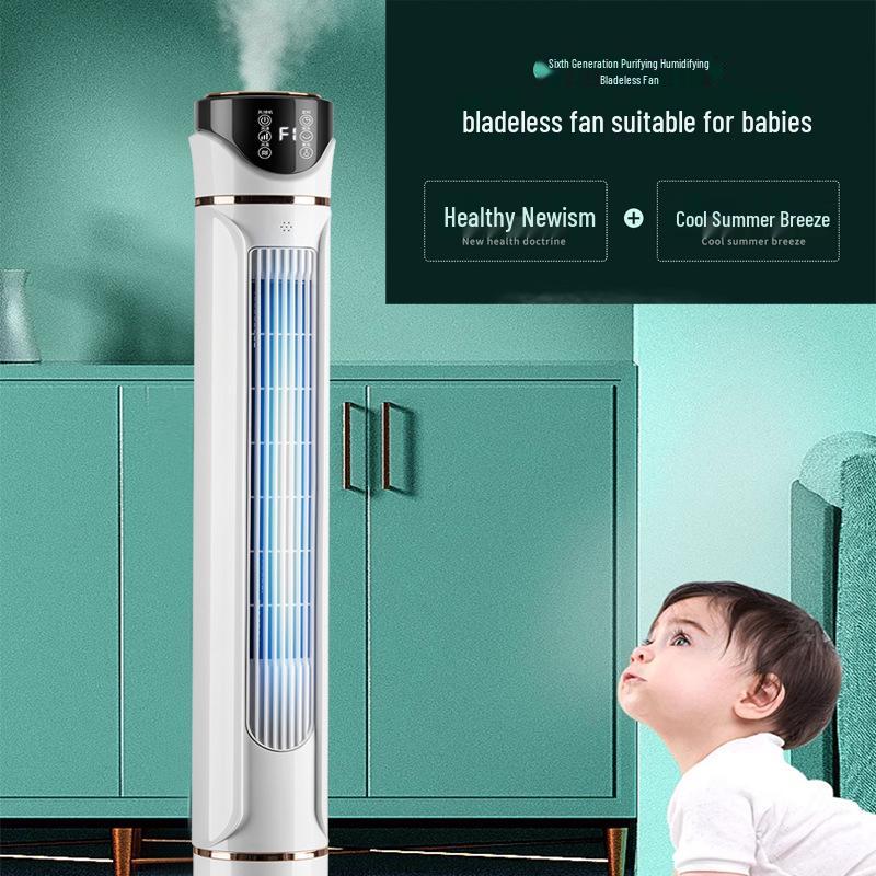 Bladeless Oscillating Tower Fan with Voice Control