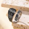 Dawapara Norse Yggdrasil Ring Tree of Life Adjustable Ring Celtics Knot Good Luck Symbol Stainless Steel Jewelry