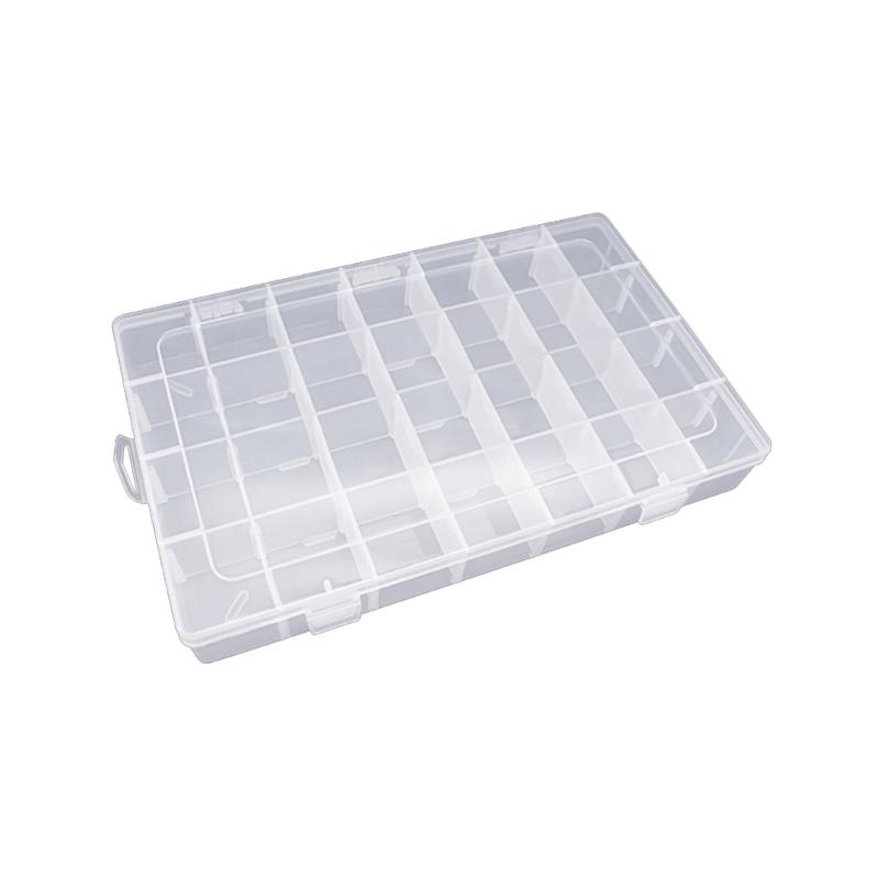 15/28/36 Grids Clear Organizer Box with Adjustable Dividers Compartment Organizer Clear Storage Container for Bead