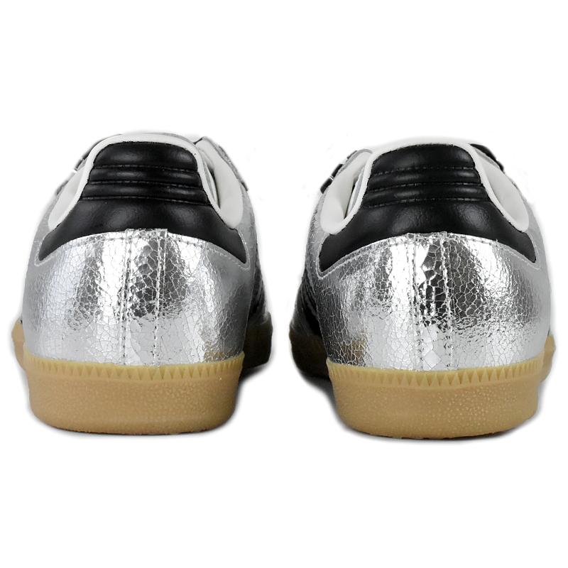 adidas Оригінали SAMBA OG Німецькі армійські кросівки Жіночі низькі Чорний/Сріблястий JR0035(Team96-S-BOX)