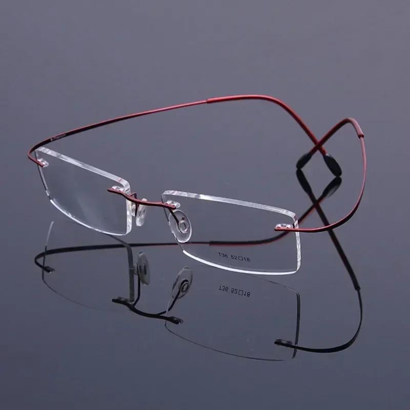 Ultralight  Memory Titanium Rimless Reading Glasses Business Frameless Men&Women Presbyopic Eyeglasses Diopter 0 To +4.0