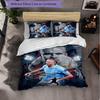 Erling Haaland Themed Bedding 3Pcs Duvet Cover Set Decorative Bed Linen For Teen Room Home Decoration