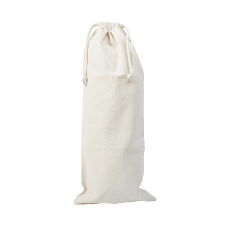 Breathable Moisture Resistant Efficient Cotton Linen Drawstring Bag for Baguettes Preservation Kitchen Storage Solution