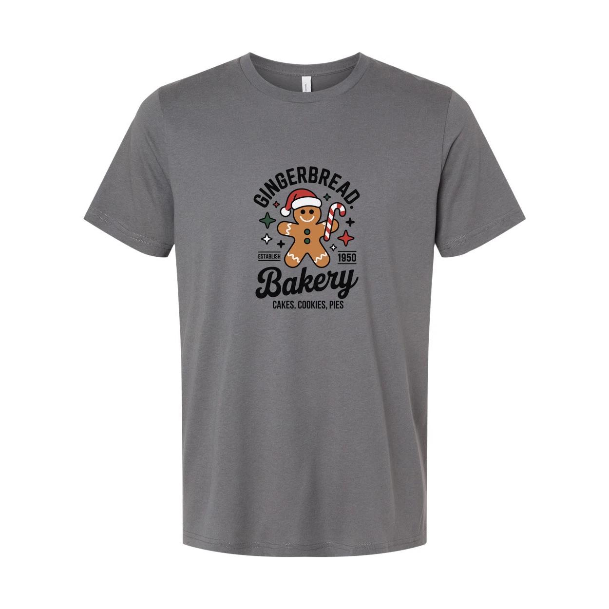 Gingerbread Bakery Christmas Unisex T Shirt Featuring Santa Gingerbread Man Desi 3XL