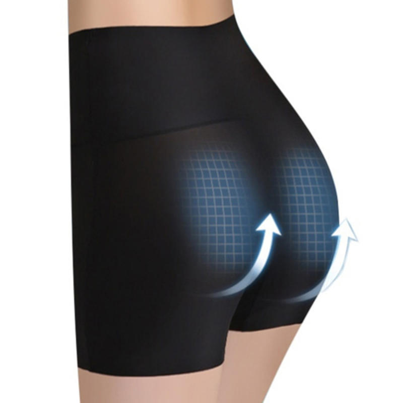 Women Fashion Sports Yoga High Waist Elastic Shorts Sexy Anti-Glare Seamless Safety Pants Boxer Briefs