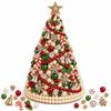 Weihnachten Halloween DIY Perlenbaum-Set Tischdeko Kleines Handwerk Weihnachtsbaum-Herstellungsset Festliche Perlenkunst Bastelzubehör