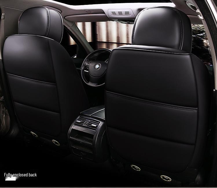 Universal Four Seasons Leather Linen Car Seat Cover - Full Coverage Cushion