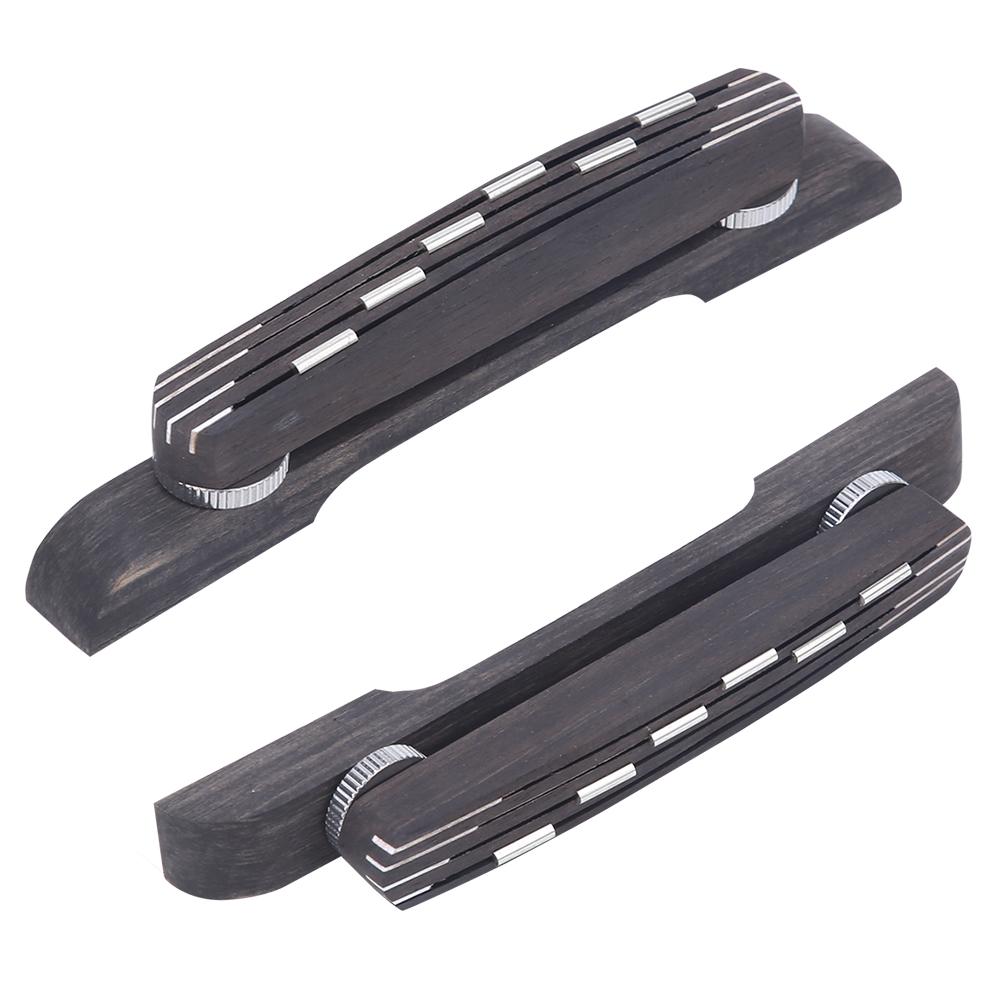 GO104 Ebenová kytarová kobylka Jazzový kytarový doplněk s 6bodovou nastavitelnou výškou 21~26 mm