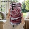 Phone Case: 2D Flat Samsung Galaxy A34 A35 M05 M06 S20 S22 S21 FE Plus 5G Protective Case, Couples Style, Pink Rose, Christmas and Halloween Gift
