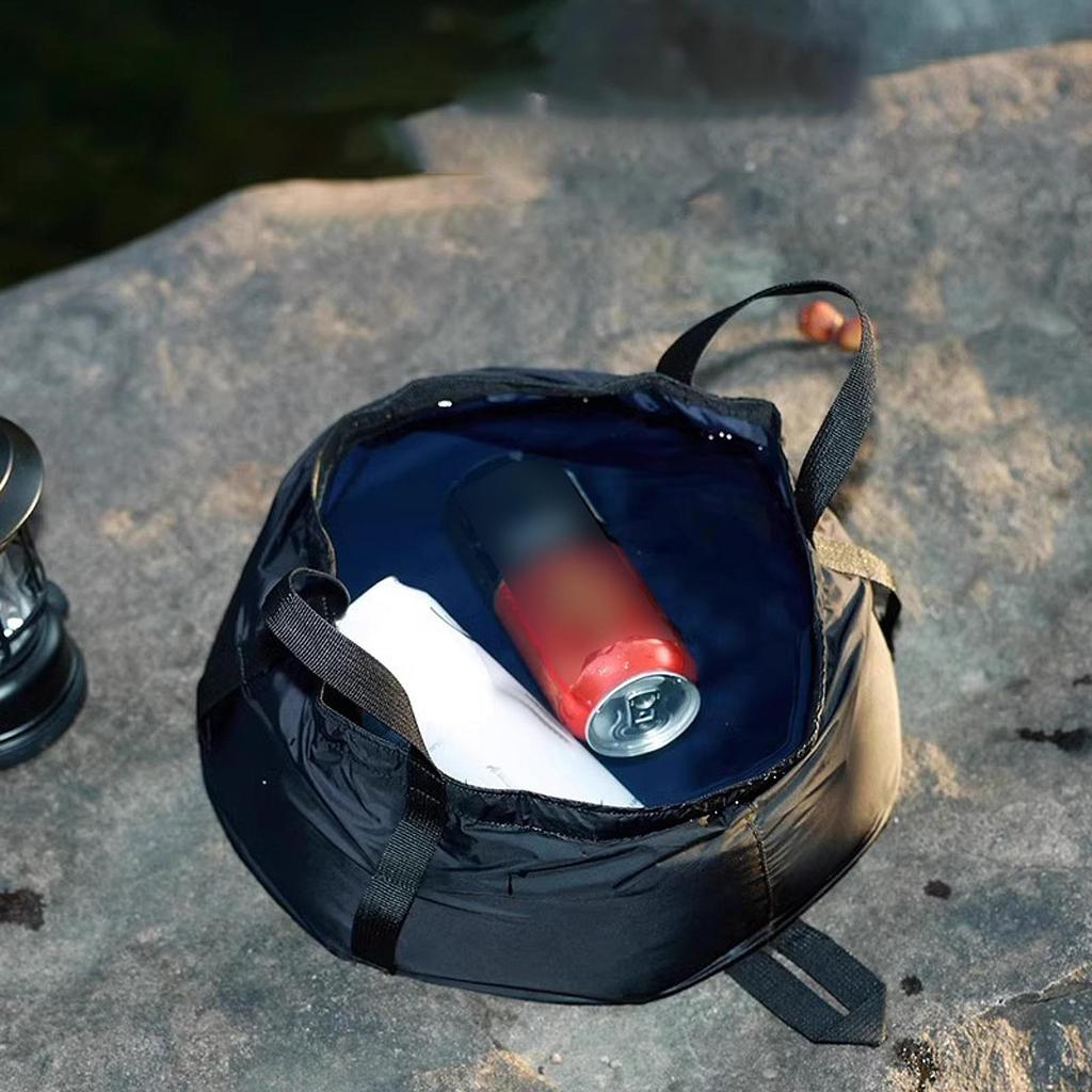 Folding Water Bucket Reusable Multifunctional Travel Wash Basin Container for Home Hiking