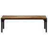 Vidaxl Stolik Kawowy, Surowe Drewno Mango I Stal, 110 Cm
