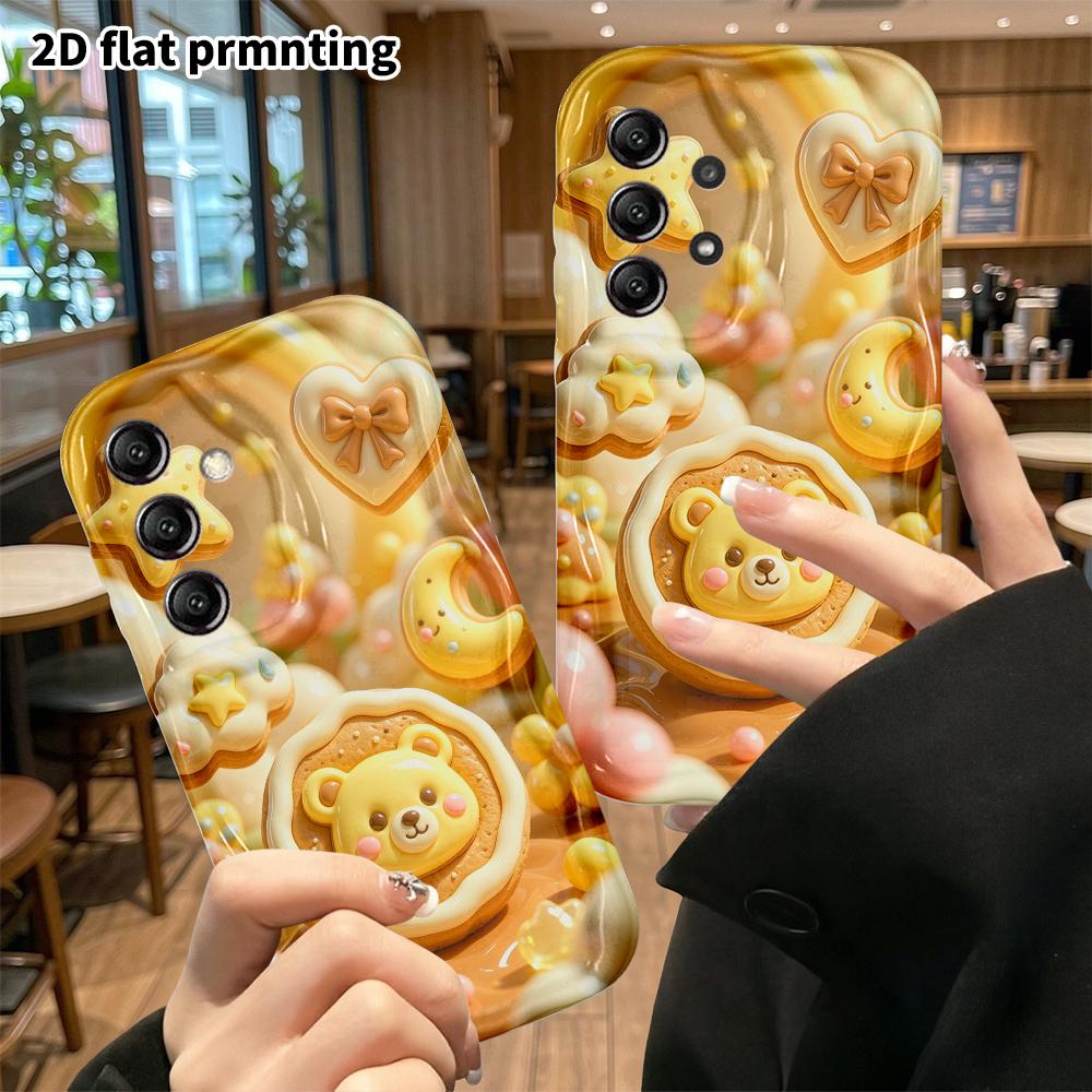 Phone Case: 2D Flat, Suitable for Samsung Galaxy A34 A35 M05 M06 S20 S22 S21 FE Plus 5G Protective Case, Frosted Cookies, Perfect Christmas and Hallow
