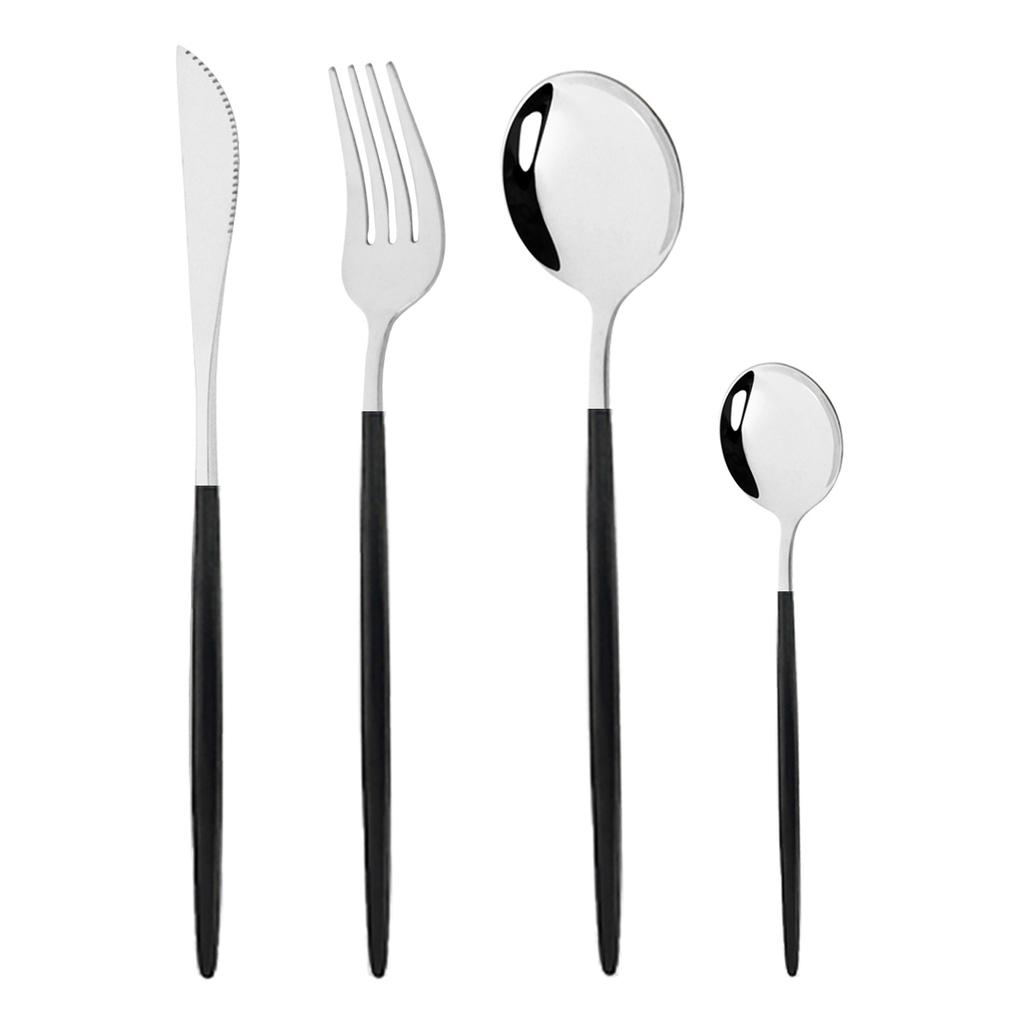 Gold Western Geschirr Geschirr Dessert Messer Gabel Kaffee Löffel Teelöffel Stahl Besteck Set Edelstahl Hause Abendessen Set