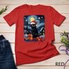 Christmas Black Cat Starry Night Retro Cat Art Kids T-Shirt Unisex T-shirt 8
