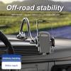 Solid Car Truck Phone Mount Holder with 11.8-Inch Gooseneck Long Arm Anti-Shake Stabilizer Compatible All Cell Phones iPhone